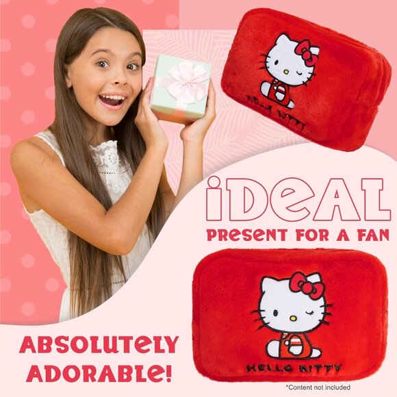 Makeup Bag Fluffy Kawaii Travel Cosmetic Toiletry Case for Women Teens Girls - Picture 3 of 6